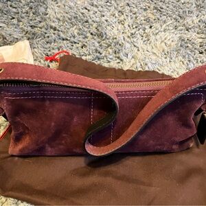 Coach Purple Shoulder Bag with Luxurious Texture and Cohesive Design